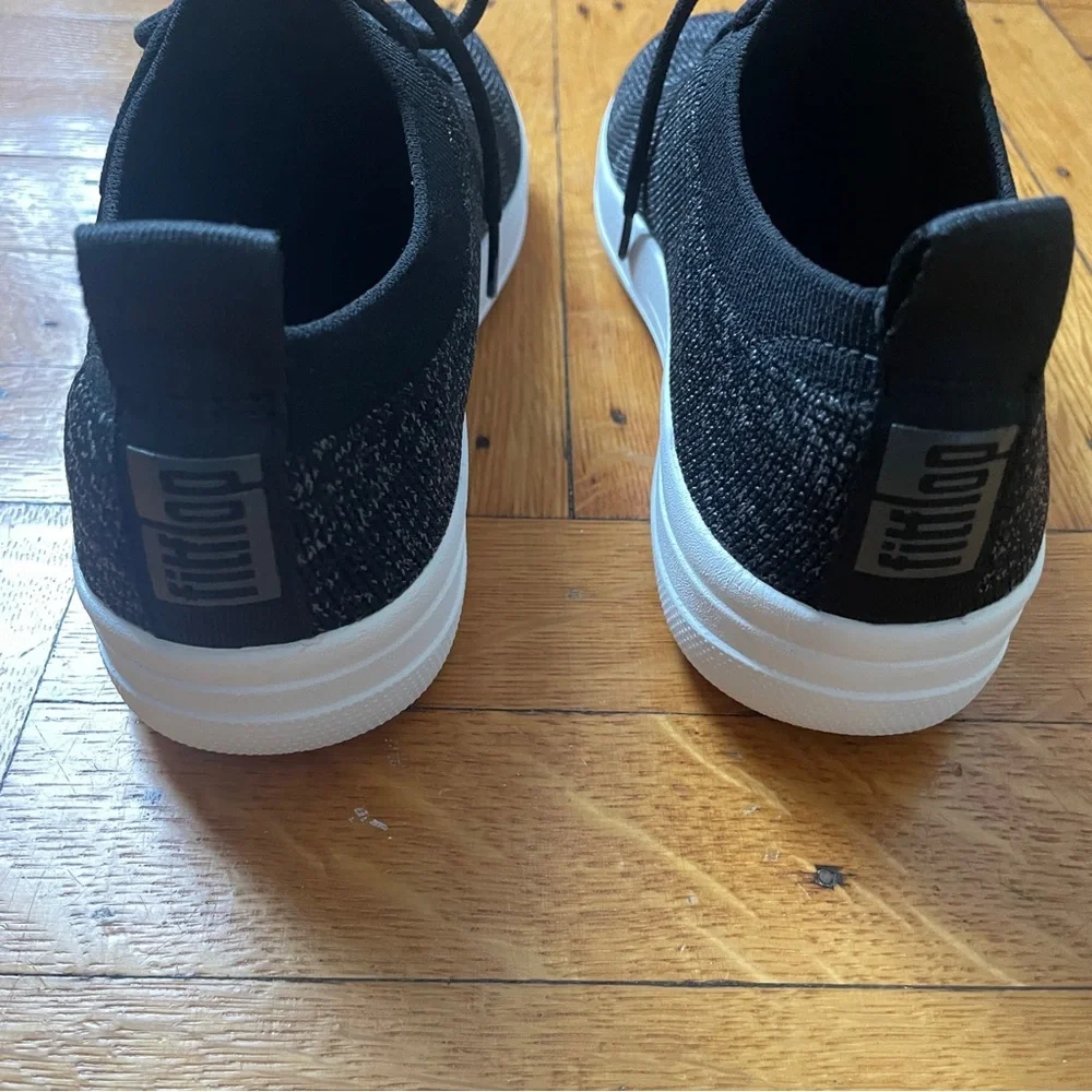 Fitflop Black and White Lace up Sneakers - Picture 6 of 8